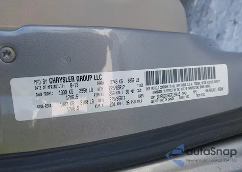 2014 Dodge Grand Caravan Sxt from USA, damaged, VIN 2C4RDGCG8ER123619